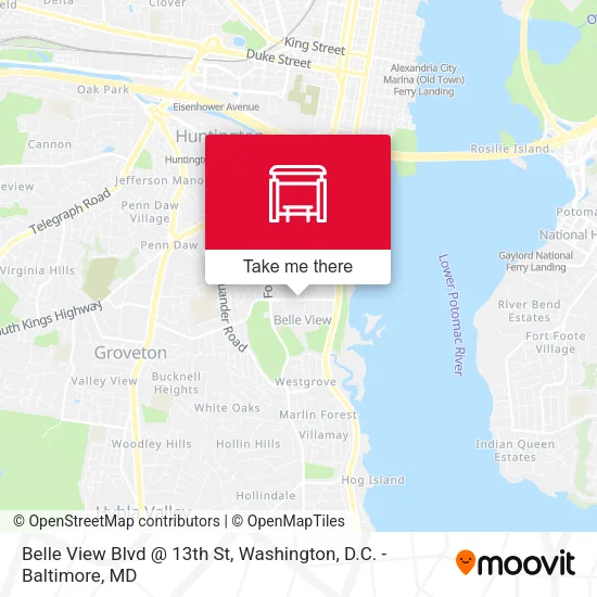 Belle View Blvd @ 13th St map