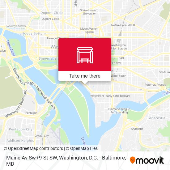 Maine Av Sw+9 St SW map