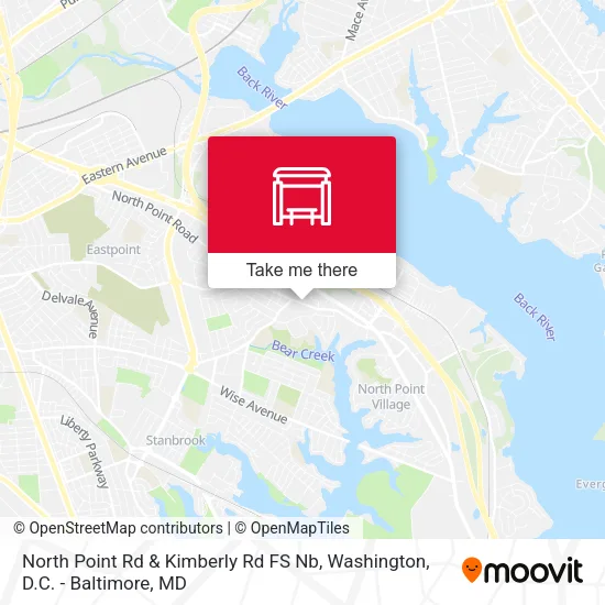 North Point Rd & Kimberly Rd FS Nb map