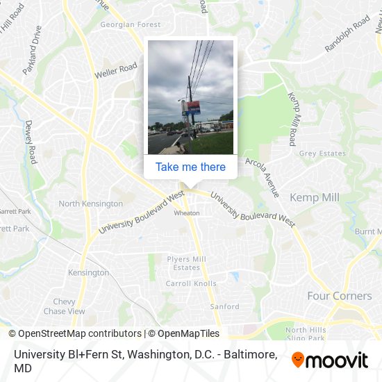 Mapa de University Bl+Fern St