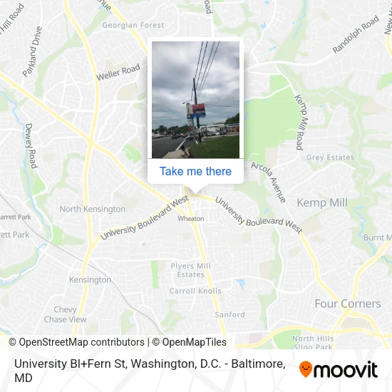 Mapa de University Bl+Fern St
