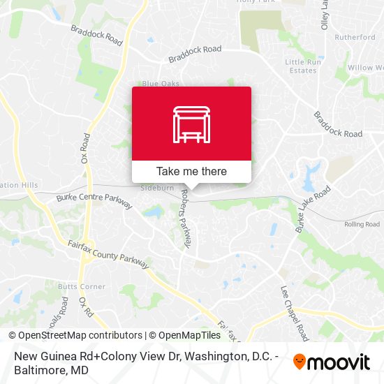 New Guinea Rd+Colony View Dr map