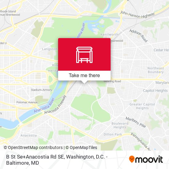 B St Se+Anacostia Rd SE map