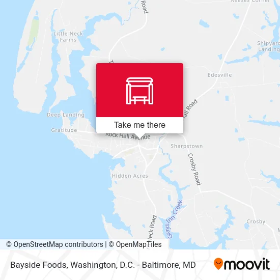 Bayside Foods map