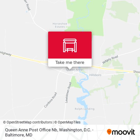 Queen Anne Post Office Nb map