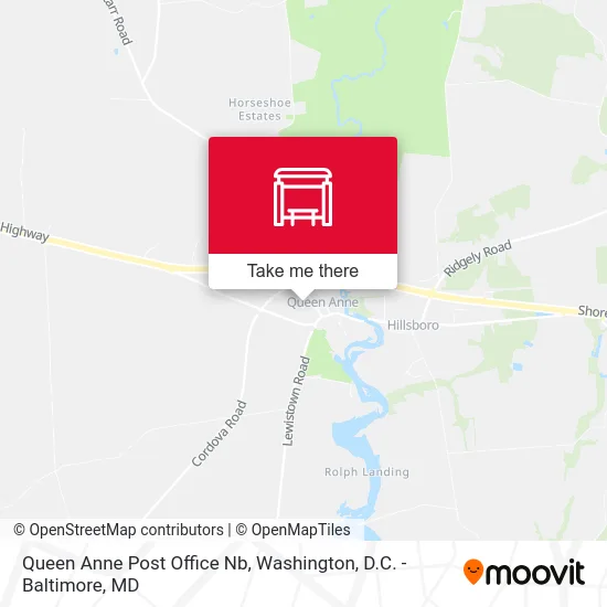 Queen Anne Post Office Nb map