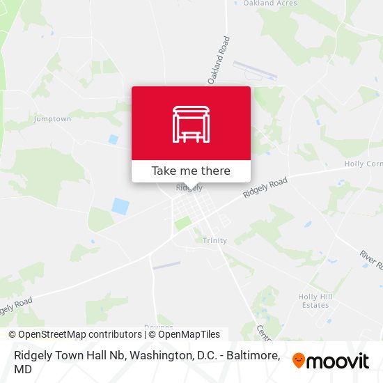 Ridgely Town Hall Nb map