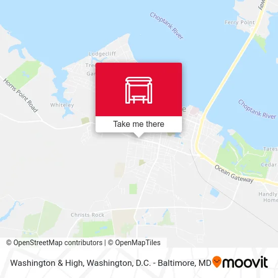 Washington & High map