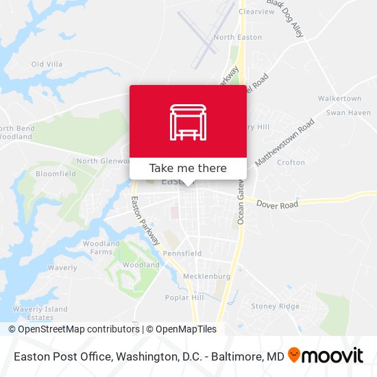 Easton Post Office map