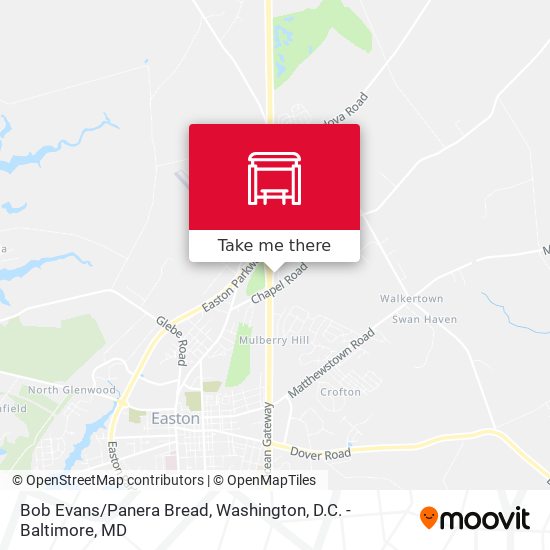 Bob Evans/Panera Bread map