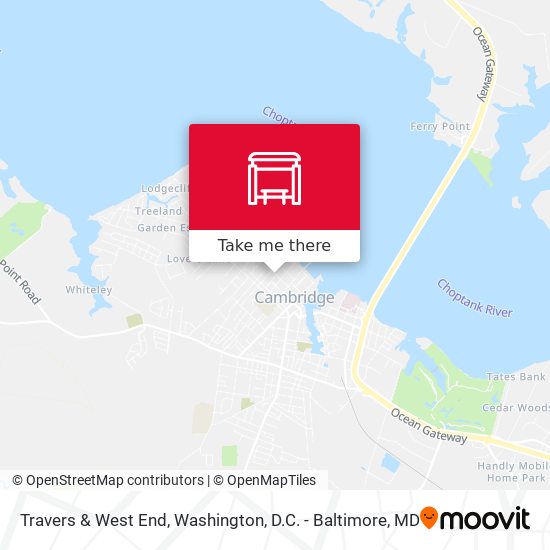 Travers & West End map