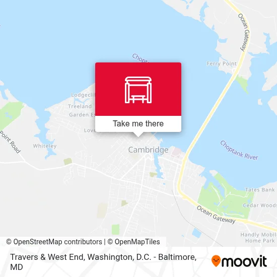 Travers & West End map