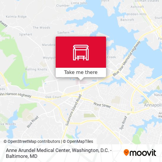 Mapa de Anne Arundel Medical Center