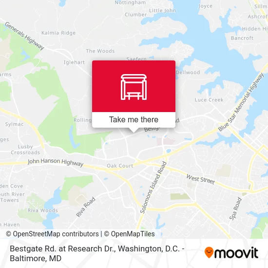 Bestgate Rd. at Research Dr. map