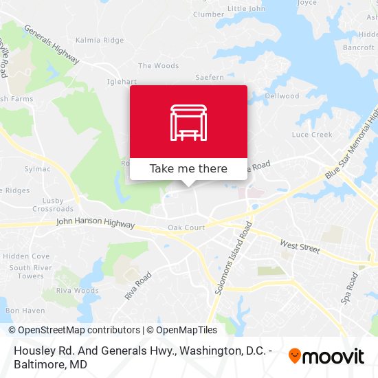 Housley Rd. And Generals Hwy. map