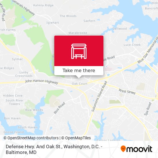Mapa de Defense Hwy. And Oak St.