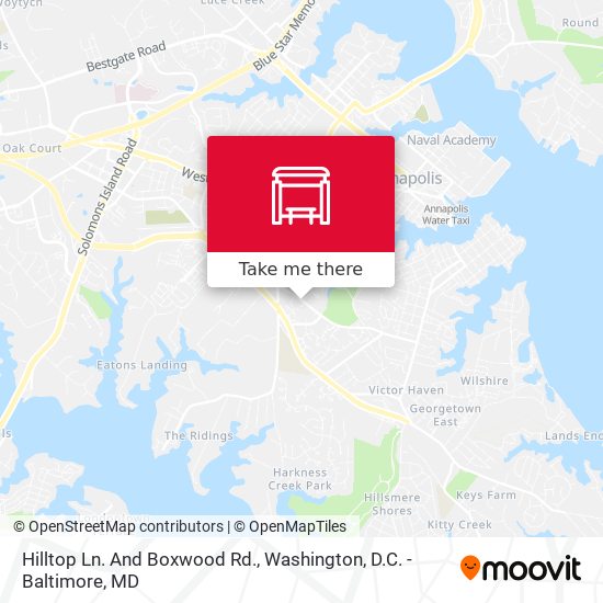 Hilltop Ln. And Boxwood Rd. map