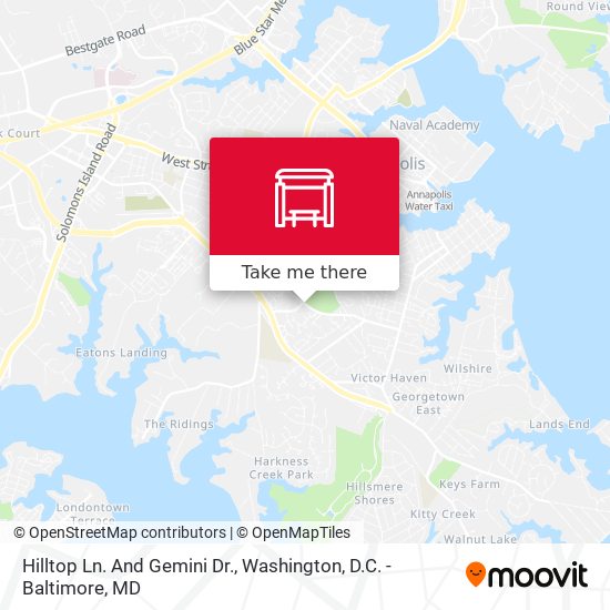 Hilltop Ln. And Gemini Dr. map