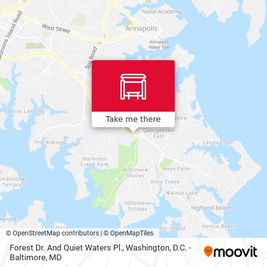 Forest Dr. And Quiet Waters Pl. map