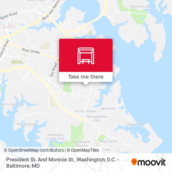 President St. And Monroe St. map