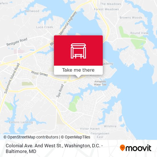 Colonial Ave. And West St. map