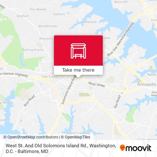 West St. And Old Solomons Island Rd. map