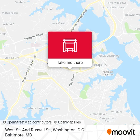 West St. And Russell St. map