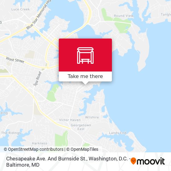Chesapeake Ave. And Burnside St. map
