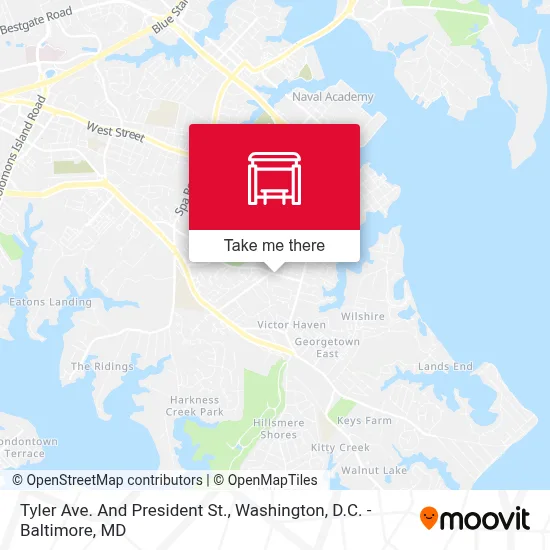 Tyler Ave. And President St. map