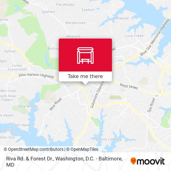 Riva Rd. & Forest Dr. map