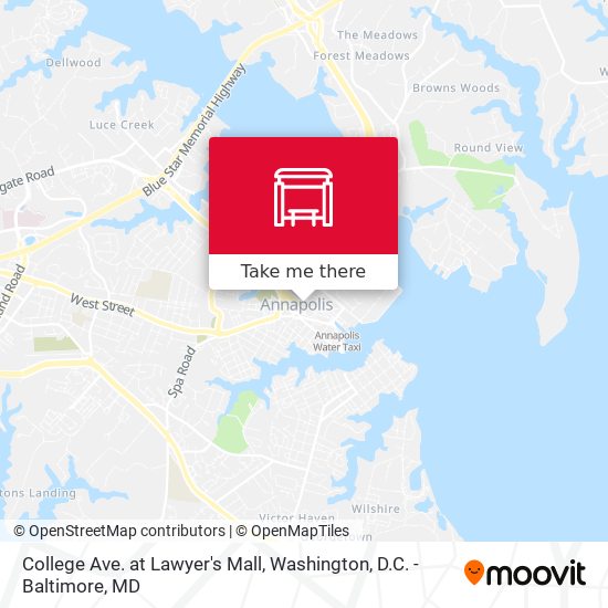 Mapa de College Ave. at Lawyer's Mall
