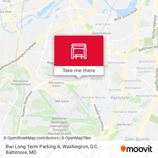 Bwi Long Term Parking A map
