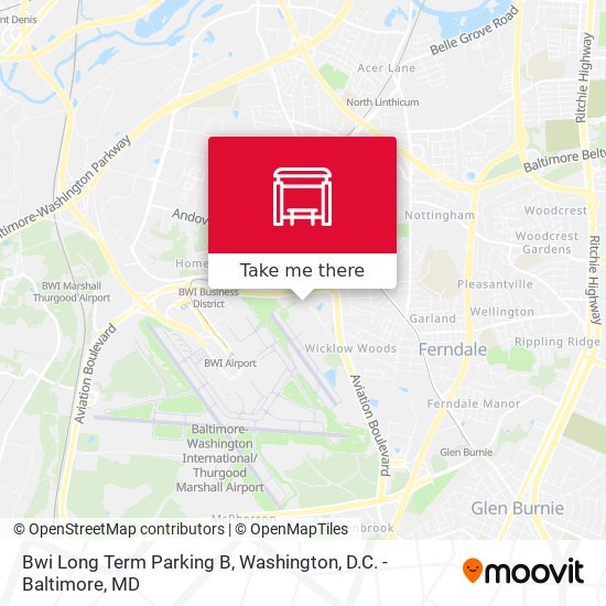 Bwi Long Term Parking B map