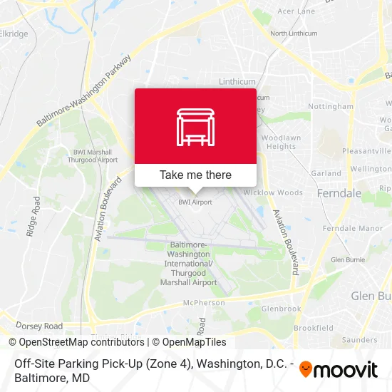 Off-Site Parking Pick-Up (Zone 4) map