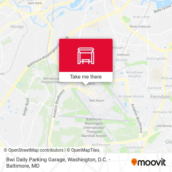 Bwi Daily Parking Garage map