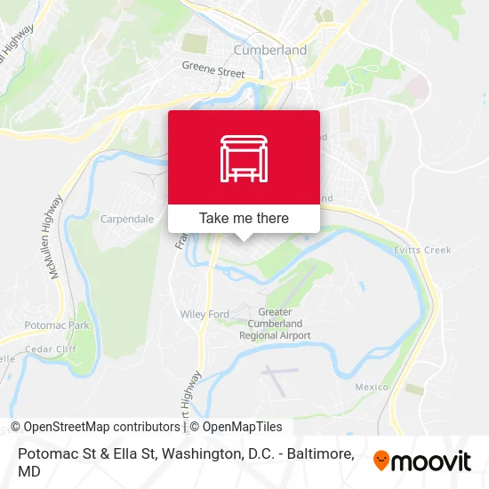 Potomac St & Ella St map