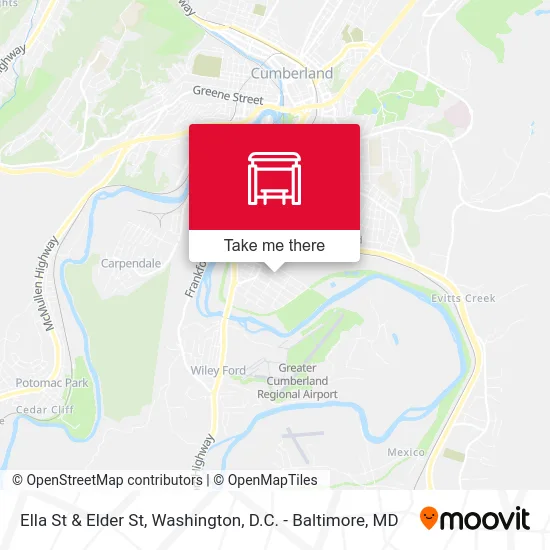Ella St & Elder St map