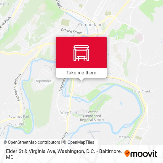 Elder St & Virginia Ave map