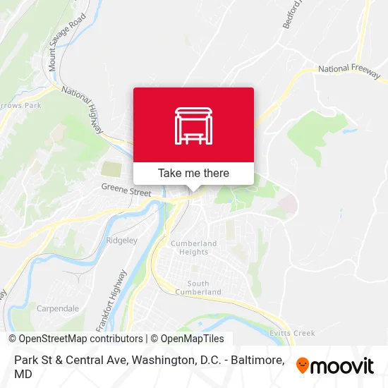 Park St & Central Ave map