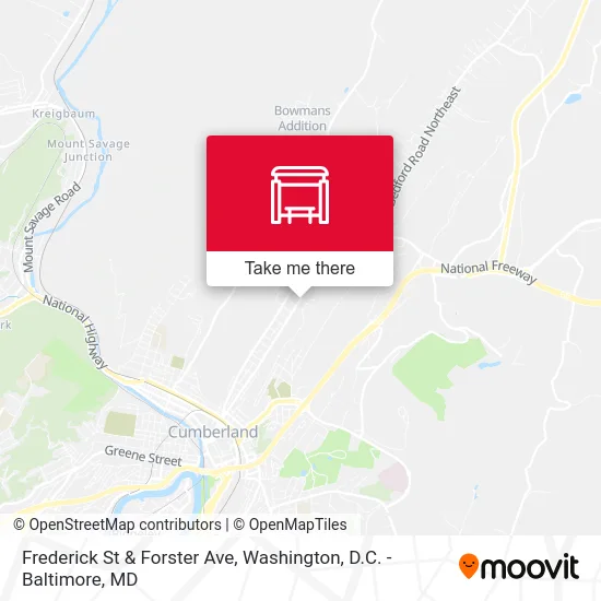 Frederick St & Forster Ave map