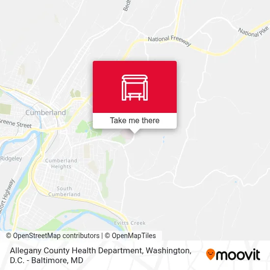 Allegany County Health Department map