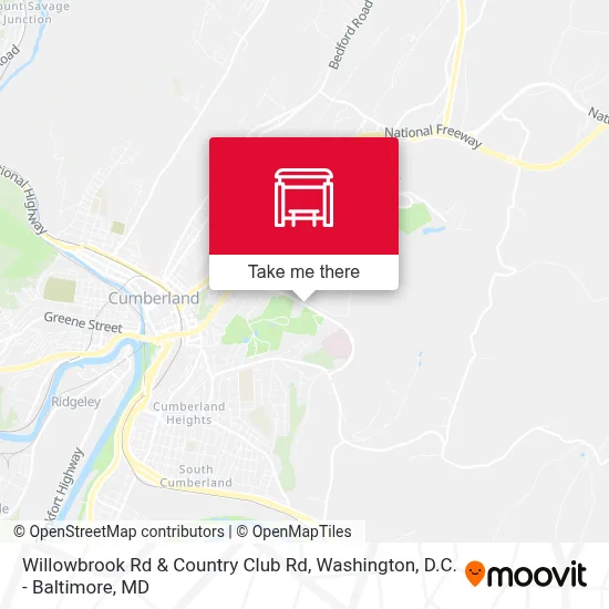 Willowbrook Rd & Country Club Rd map