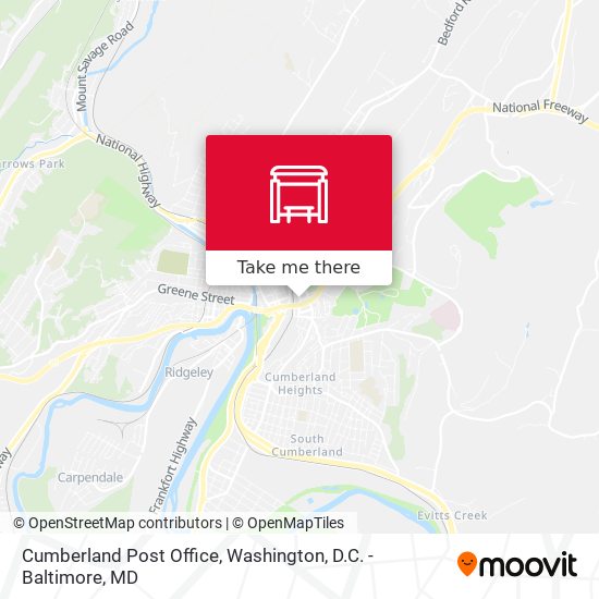 Cumberland Post Office map