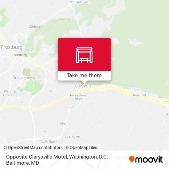 Mapa de Opposite Clarysville Motel