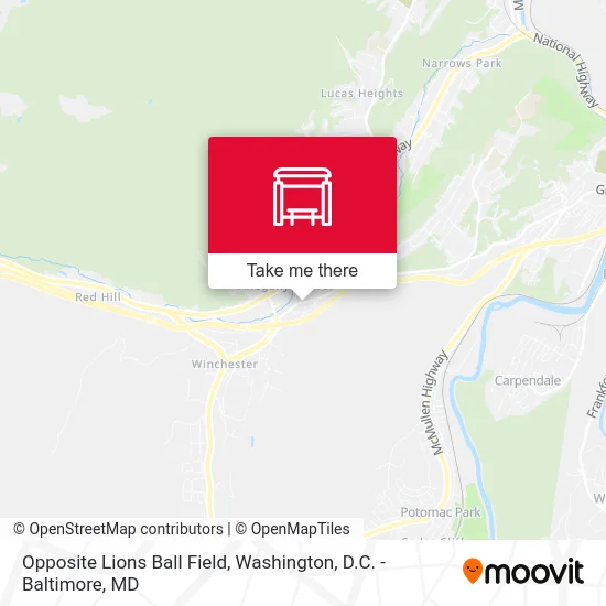 Opposite Lions Ball Field map