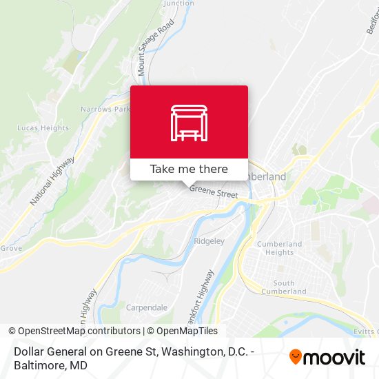 Dollar General on Greene St map