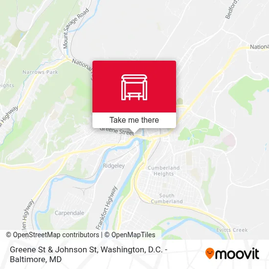 Greene St & Johnson St map
