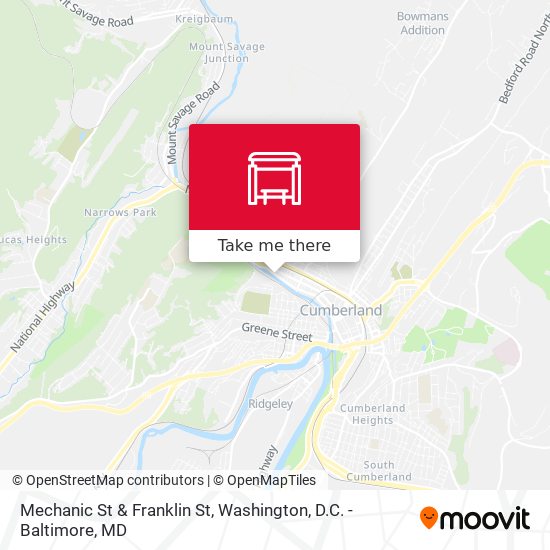 Mechanic St & Franklin St map