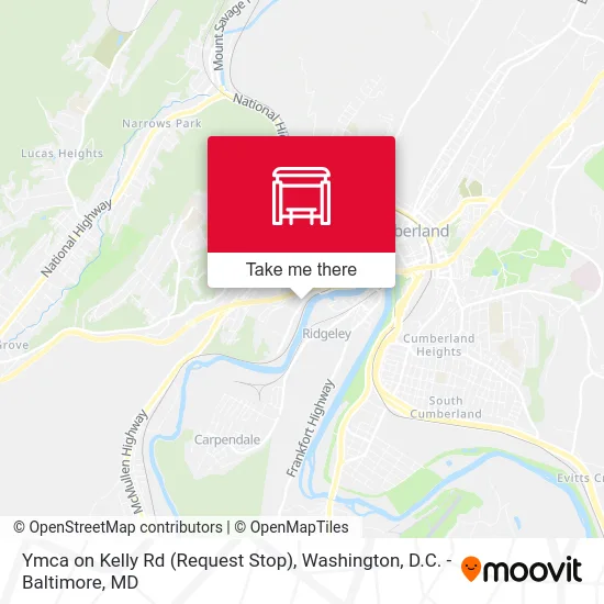 Ymca on Kelly Rd (Request Stop) map