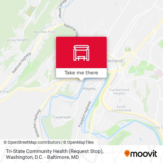 Tri-State Community Health (Request Stop) map